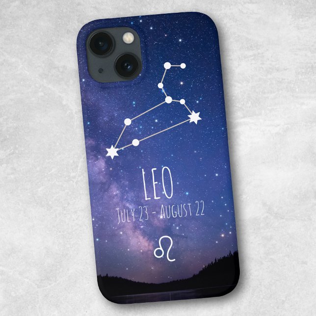 Coques Case-Mate iPhone Leo | Constellation Zodiaque personnalisée (Créateur téléchargé)