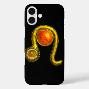 Coque Pour iPhone 16 Plus LEO, Topaz jaune et or