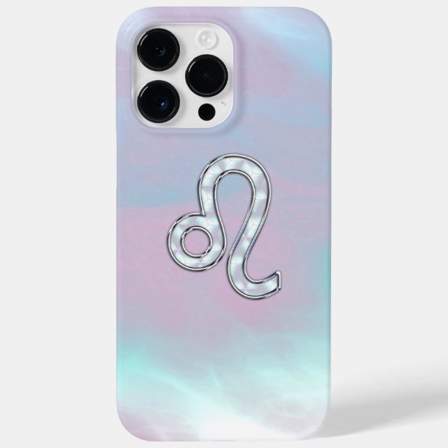 Coques Case-Mate iPhone Leo Zodiac Connexion Pastels Style Nacre (Verso)