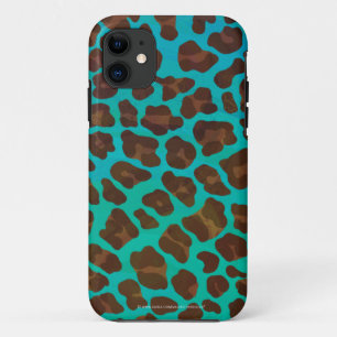 Coque Case-Mate iPhone Léopard Brown et Turquoise