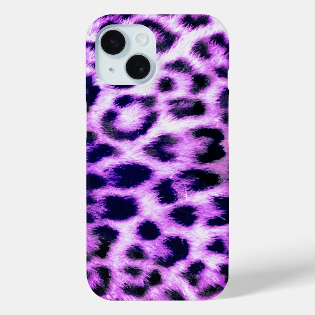 Coques Case-Mate iPhone Leopard Cheetah Imprimer Faux Fur rose (Verso)