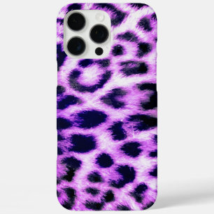 Coque iPhone 16 Pro Max Leopard Cheetah Imprimer Faux Fur rose