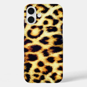 Coque Pour iPhone 16 Plus Leopard Cheetah Print Faux Fur