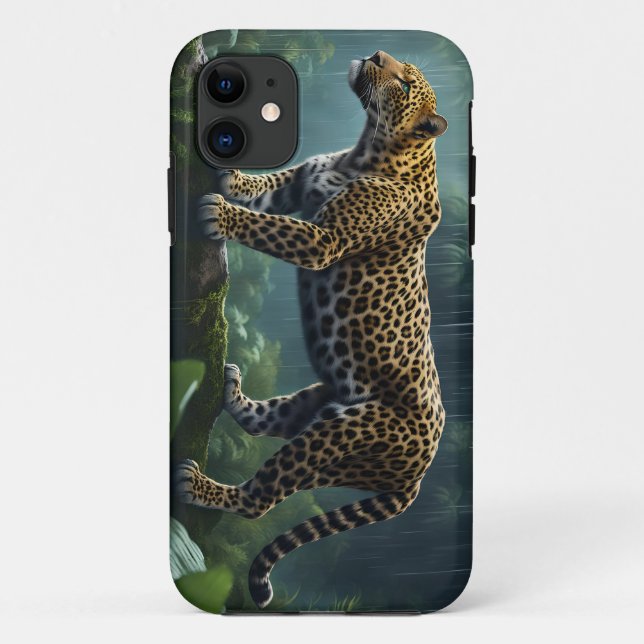 Coques Case-Mate iPhone Leopard Dans La Jungle Pluie (Dos)