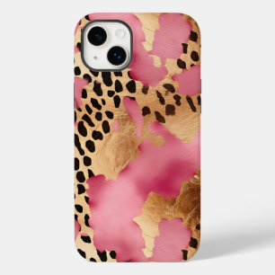 Coque Case-Mate iPhone Léopard doré rose
