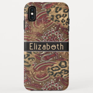 Coques Pour iPhone Léopard et copie de motif de Paisley à