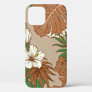 Case-Mate iPhone Case Léopard fourrure tropicale feuille fleurs d'hibisc