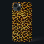 iPhone 13 Case Leopard Fur Print Animal Pattern<br><div class="desc">This trendy animal print iPad case design features a splotched leopard print pattern with black animal spots on an orange-yellow-gold fur background. Bring out the wild cat in you with this cool feline design. It's the perfect bold,  original look for animal lovers. Check our shop for matching items.</div>