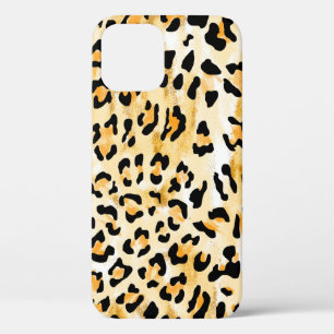 Case-Mate iPhone Case leopard jaune et blanc dessiné à la main