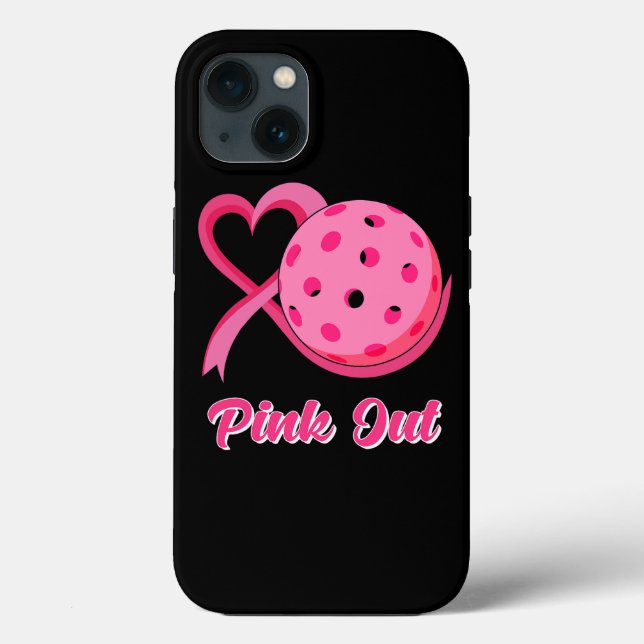 Coques Case-Mate iPhone Leopard Pink Out Pickleball Tacker Cancer du sein  (Verso)