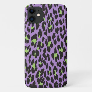 Coque iPhone 11 Leopard Print, Léopard Spots, Purple Leopard