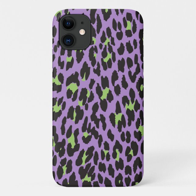 Coques Case-Mate iPhone Leopard Print, Léopard Spots, Purple Leopard (Dos)