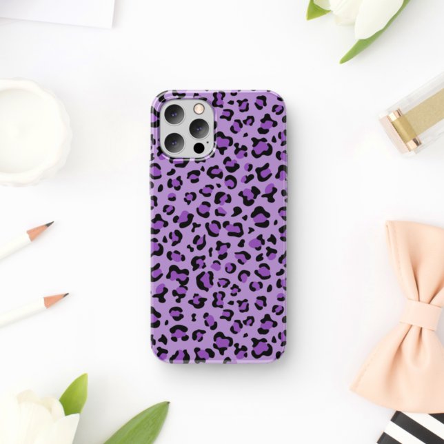 Coques Case-Mate iPhone Leopard Print, Léopard Spots, Purple Leopard (Créateur téléchargé)