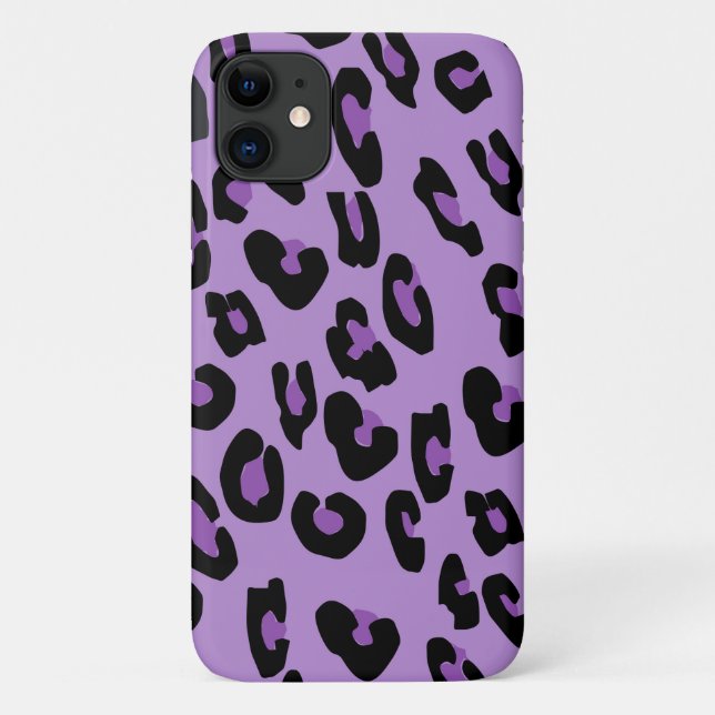 Coques Case-Mate iPhone Leopard Print, Léopard Spots, Purple Leopard (Dos)