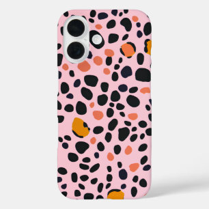 Coque Pour iPhone 16 léopard rose animal