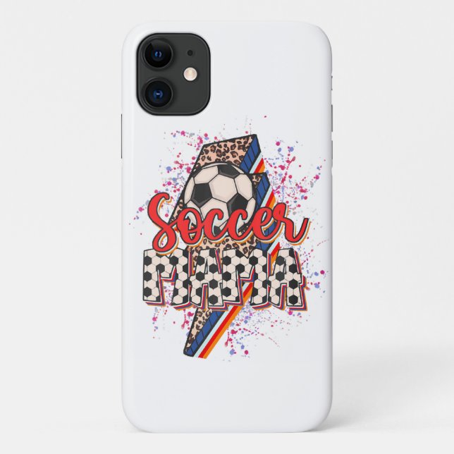 Coques Case-Mate iPhone Leopard Soccer Mama Éclair Bolt Sport Maman Mothe (Dos)