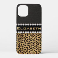 Léopard Spot Rhinestone Diamants Monogramme PHOTO