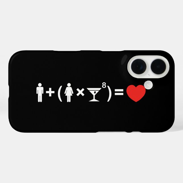Coques Case-Mate iPhone L'équation d'amour pour les femmes (Verso (horizontal))