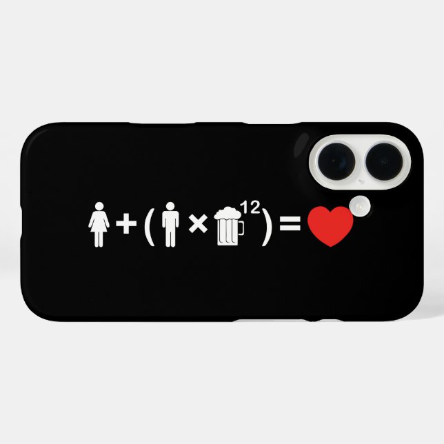 Coques Case-Mate iPhone L'équation d'amour pour les hommes (Verso (horizontal))