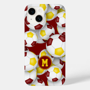 Coque Case-Mate iPhone L'équipe de football en or de Maroon colore le mot