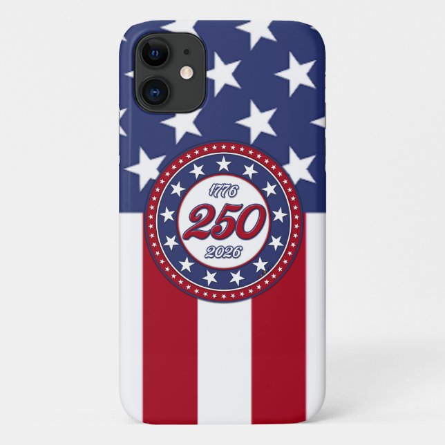 Coques Case-Mate iPhone Les 250 ans d'Amérique avec le drapeau des États-U (Dos)