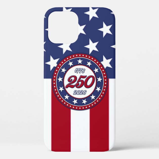 Coques Case-Mate iPhone Les 250 ans d'Amérique avec le drapeau des États-U (Verso)