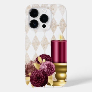 Coque Case-Mate iPhone Les amateurs de bougies luxueuses Gold et Burgundy