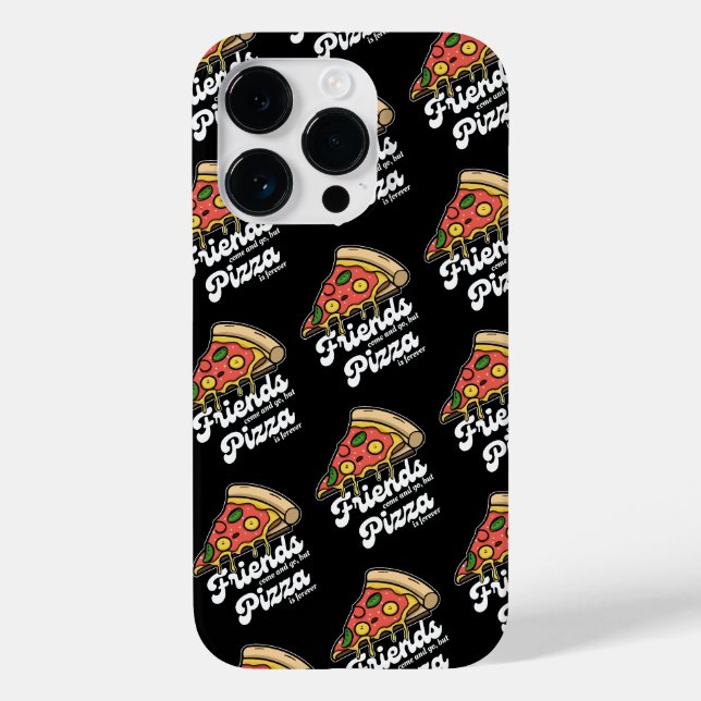 Coques Case-Mate iPhone Les amis viennent et partent, mais la pizza est ét (Verso)
