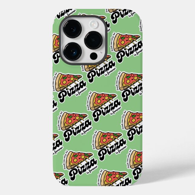 Coques Case-Mate iPhone Les amis viennent et s'en vont, mais la pizza est  (Verso)