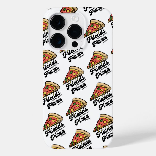 Coques Case-Mate iPhone Les amis viennent et s'en vont, mais la pizza est  (Verso)
