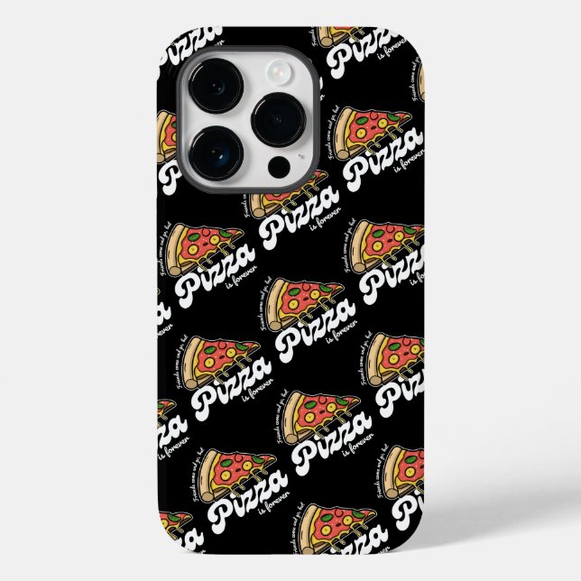 Coques Case-Mate iPhone Les amis viennent et s'en vont, mais la pizza est  (Verso)