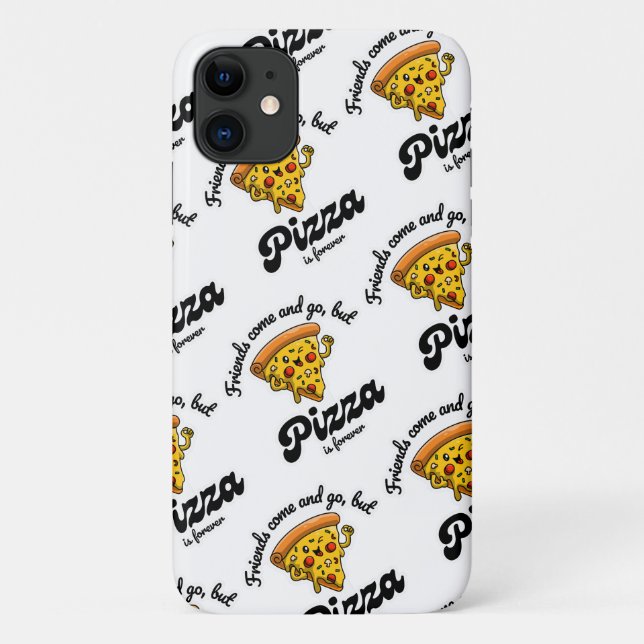 Coques Case-Mate iPhone Les amis viennent et s'en vont, mais la pizza est  (Dos)