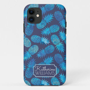 Etui iPhone Case-Mate Les ananas bleus de colorant de cravate   ajoutent