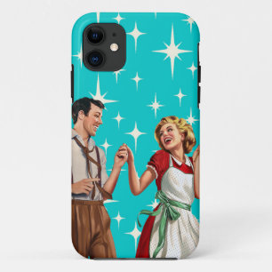Case-Mate iPhone Case les années 50 Dancing Couple à l'ère rétro atomiqu