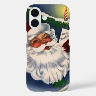 Coque Pour iPhone 16 les années 50 Retro Jolly Santa Claus, Noël Vintag