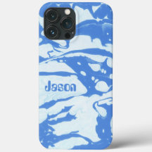 les années 70 nom personnalisé bleu rétro