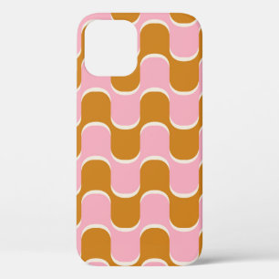 Case-Mate iPhone Case les années 70 rétro vintage motif ondulé en or et