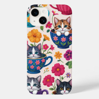 Coque Case-Mate iPhone Les chatons et fleurs en tasse