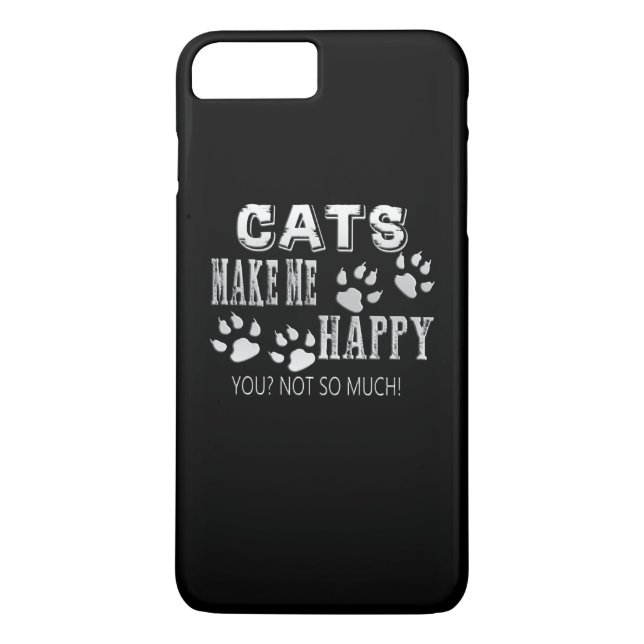 Coques Case-Mate iPhone Les chats me rendent heureux ! (Dos)