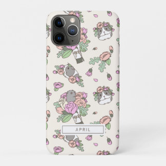 Case-Mate iPhone Case Les cochons de Guinée beige à Motif de fleur de pi