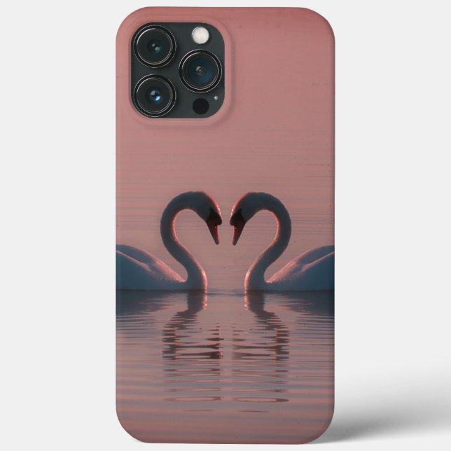 Coques Case-Mate iPhone Les cygnes noirs doivent être aimés Ciel rose (Verso)