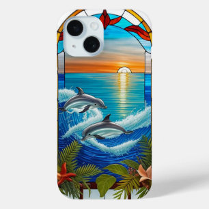 Coque Case-Mate iPhone Les dauphins sautillent au coucher du soleil sur l
