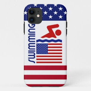 Coques Pour iPhone Les Etats-Unis nageant