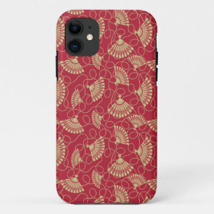 Case-Mate iPhone Case Les fans d'or japonais en rouge