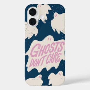 Coque Pour iPhone 16 Les fantômes s'en fichent - mignon Pastel Goth Hal