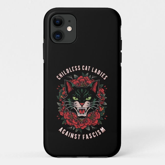 Coques Case-Mate iPhone Les femmes de chat sans enfants contre le fascisme (Dos)