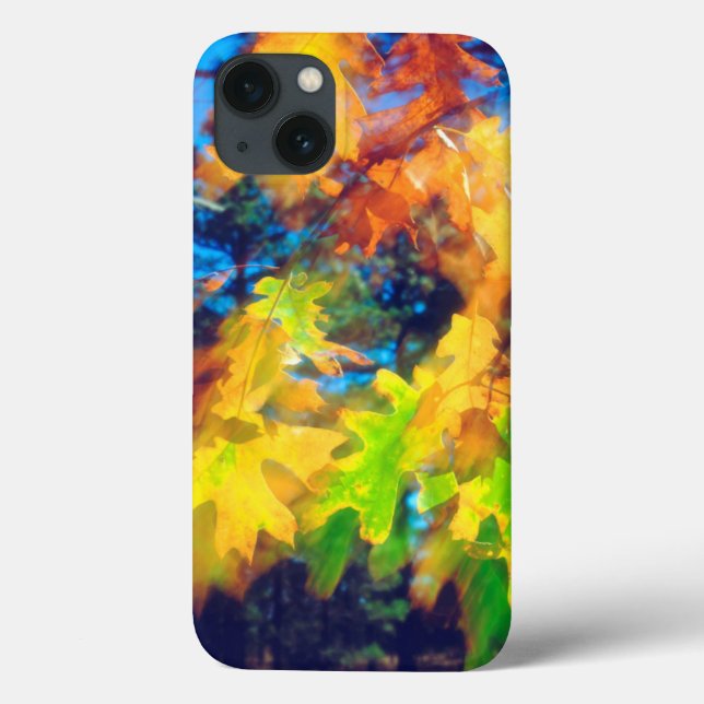 Coques Case-Mate iPhone Les Feuilles de chêne noir soufflent dans le vent (Verso)