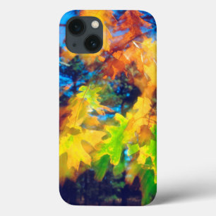 iPhone 13 Case Les Feuilles de chêne noir soufflent dans le vent