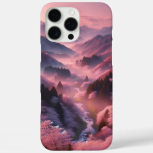 Coque iPhone 16 Pro Max Les fleurs de cerisiers japonais dans une forêt de