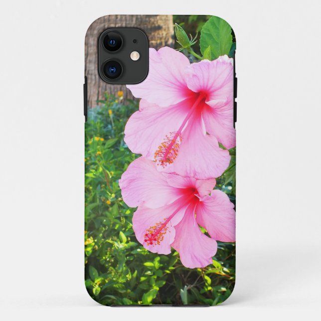 Coques Case-Mate iPhone Les fleurs d'Hibiscus roses (Dos)